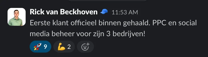 Drie klanten in 1 week