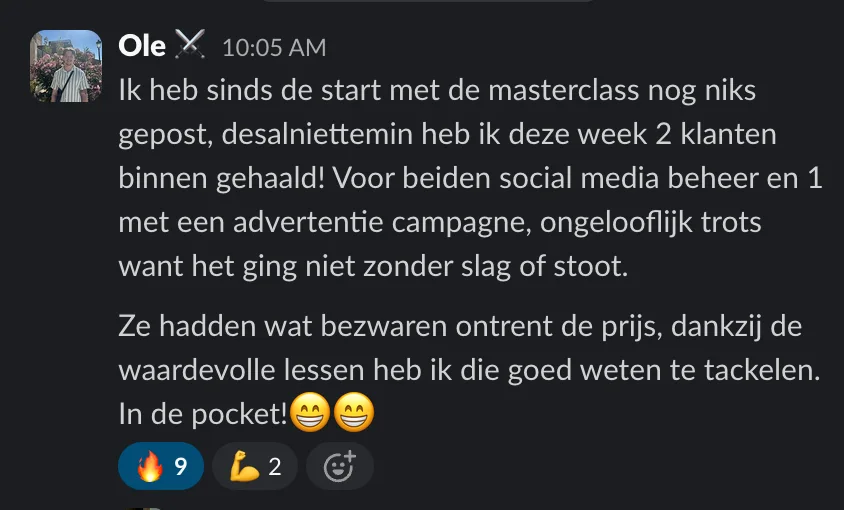 2 nieuwe klanten in 1 week